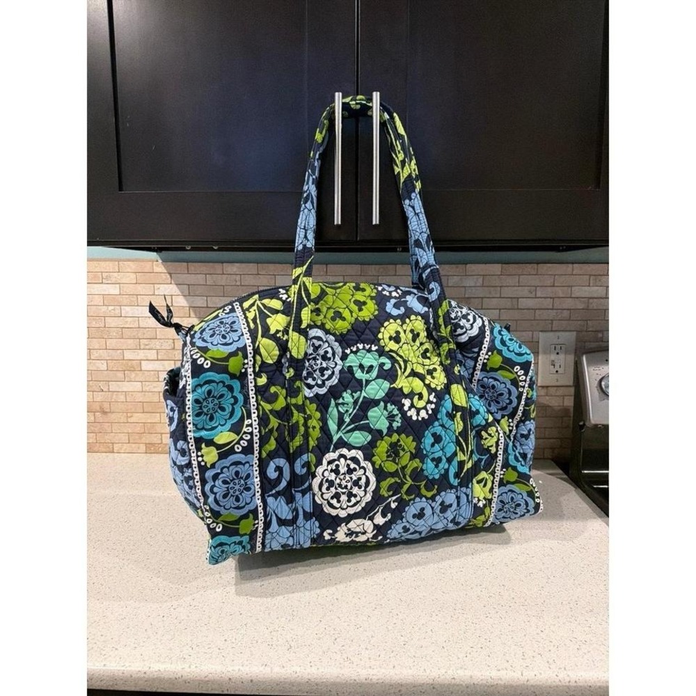 Vera Bradley x Disney Parks Mickey Mouse Duffle Bag Blue Green NWT - Picture 2 of 3